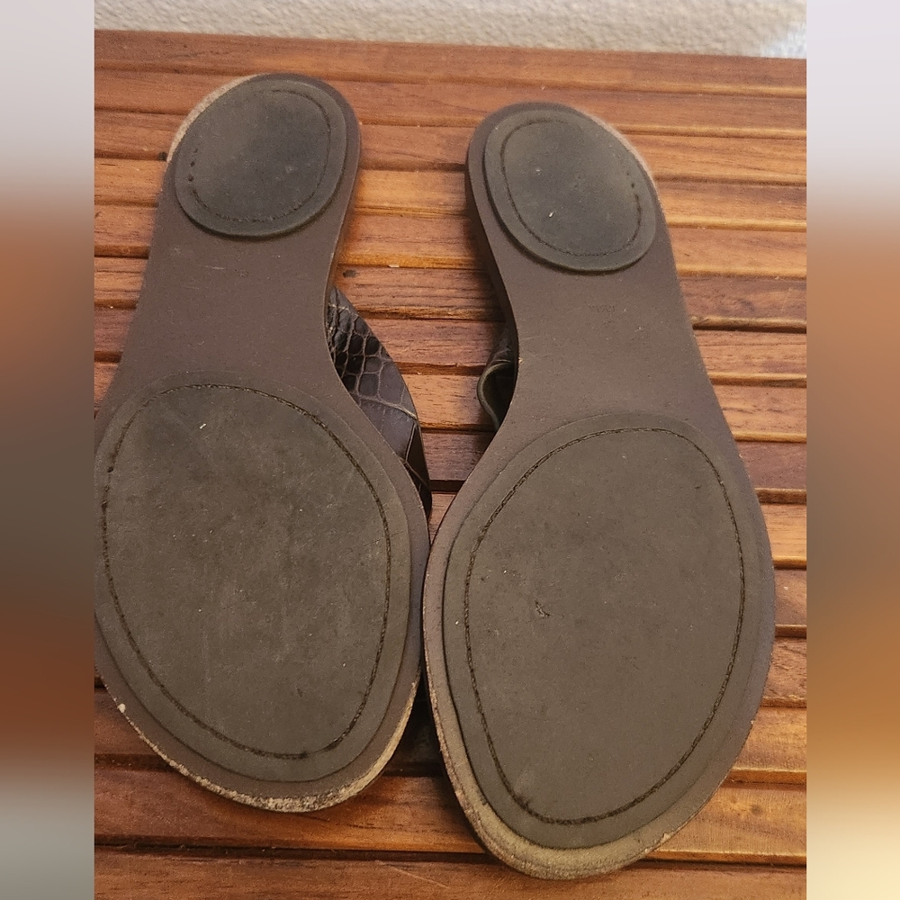Tory Burch Brown Leather Sandals - Picture 4 of 7